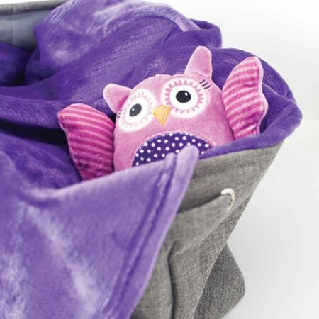 שמיכה Owl/Purple