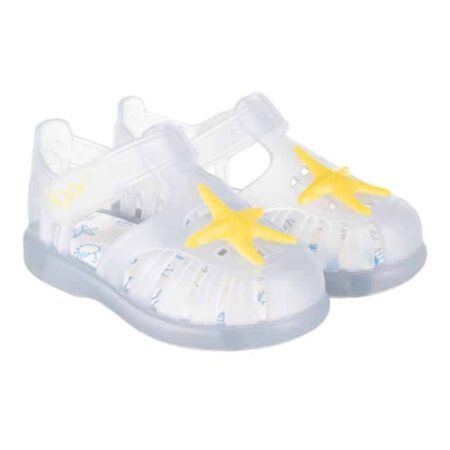 נעלי ים תינוקות כוכב צהוב צבע שקוף סקוץ